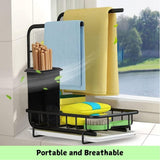 Dish Racks: Sink Caddy Sponge Holder with Drain Tray, Brush Holder & Dishcloth Holder for Kitchen