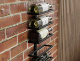 Wine Racks: Metal Wall Mount Wine Rack for Wine Bottles, Liquor, Champagne (Holds 10 Bottles)