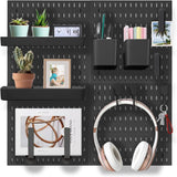 Storage Cabinets & Lockers: Pegboard Combination Kit with 4 Pegboards and 18 Accessories Modular Hanging for Wall Organiser