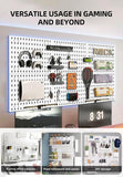 Storage Cabinets & Lockers: Pegboard Combination Kit with 4 Pegboards and 18 Accessories Modular Hanging for Wall Organiser