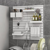 Storage Cabinets & Lockers: Pegboard Combination Kit with 4 Pegboards and 18 Accessories Modular Hanging for Wall Organiser