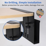 Filing & Organisation: Under Desk Side Laptop Holder Storage with No Drill Cable Management Tray and Pen Storage for Office and Home