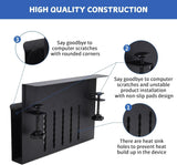 Filing & Organisation: Under Desk Side Laptop Holder Storage with No Drill Cable Management Tray and Pen Storage for Office and Home