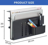 Filing & Organisation: Under Desk Side Laptop Holder Storage with No Drill Cable Management Tray and Pen Storage for Office and Home