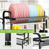 Dish Racks: Dish Drying Rack 3 Tier Large Capacity Kitchen Storage with Utensil and Cutting Board Holder