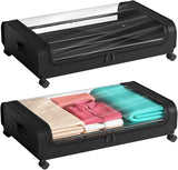 Clothing & Wardrobe Storage: XXL Under Bed Rolling Storage Containers with 50L Large Capacity and Wheels