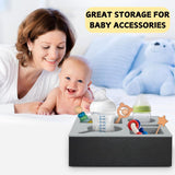 Filing & Organisation: Wooden Couch Cup Holder Tray with Soft Silicone & Rotatable Phone Holder for Storaging Drinks & Snacks