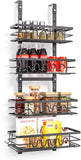 Food Storage: 4 Tier Adjustable Baskets Over Door Pantry Organiser for Home Kitchen