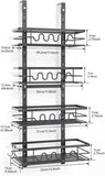 Food Storage: 4 Tier Adjustable Baskets Over Door Pantry Organiser for Home Kitchen