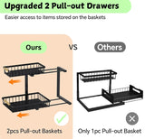 Drying Racks & Hangers: Set 2 pcs - 2-Tier Kitchen Under Sink Organiser Storage with Height Adjustable, Unique Slide Rail & Suction Cups for Storage