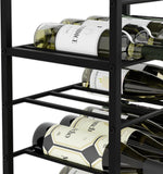 Wine Racks: CARLA HOME Freestanding Wine Rack for 20 Bottles with Wood Countertop and Sturdy Metal Frame
