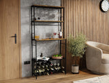 Wine Racks: CARLA HOME Large Wine Rack for 20 Bottles with Wood Countertop and Sturdy Metal Frame