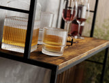 Wine Racks: CARLA HOME Large Wine Rack for 20 Bottles with Wood Countertop and Sturdy Metal Frame