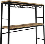 Wine Racks: CARLA HOME Large Wine Rack for 20 Bottles with Wood Countertop and Sturdy Metal Frame
