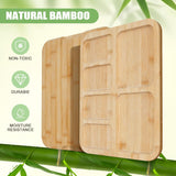 Bakeware & Accessories: CARLA HOME Bamboo Charcuterie Board with Lid & Handle ideal Gift for Kitchen, Party & Picnic (6 Compartments)