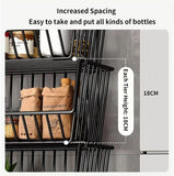 Food Storage: CARLA HOME Metal 5-Tier Rolling Vegetable and Fruit Basket Cart Stand for Kitchen