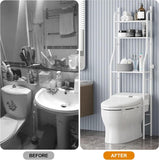 Laundry Storage: CARLA HOME 3-Tier Over The Toilet Storage Rack with Hooks & Paper Holder for Bathroom & Laundry Room
