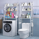 Laundry Storage: CARLA HOME 3-Tier Over The Toilet Storage Rack with Hooks & Paper Holder for Bathroom & Laundry Room