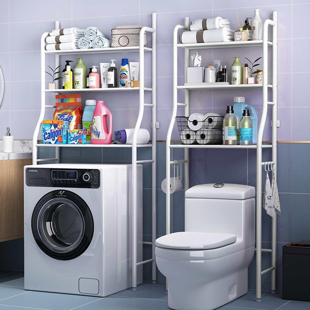 CARLA HOME 3-Tier Over Washing Machine Storage Rack for Laundry Room or Kitchen