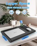 Desk Accessories: CARLA HOME Oversized Portable Lap Desk with Cushion,Mouse Pad, Tablet and Phone Holder which Fits Up to 17 Inch Laptops for Bed or Sofa (Black)