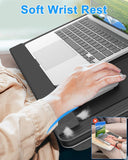 Desk Accessories: CARLA HOME Oversized Portable Lap Desk with Cushion,Mouse Pad, Tablet and Phone Holder which Fits Up to 17 Inch Laptops for Bed or Sofa (Black)