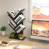 Bookcases & Shelves: CARLA HOME 5-Tier Tree Bookshelf Storage Rack for Home Office or Bedroom (Black)