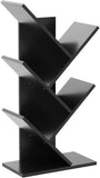 Bookcases & Shelves: CARLA HOME 5-Tier Tree Bookshelf Storage Rack for Home Office or Bedroom (Black)