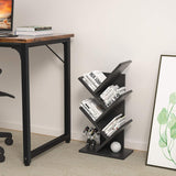 Bookcases & Shelves: CARLA HOME 5-Tier Tree Bookshelf Storage Rack for Home Office or Bedroom (Black)