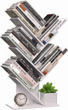 Bookcases & Shelves: CARLA HOME 5-Tier Tree Bookshelf Storage Rack for Home Office or Bedroom (White)