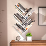 Bookcases & Shelves: CARLA HOME 5-Tier Tree Bookshelf Storage Rack for Home Office or Bedroom (White)