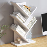 Bookcases & Shelves: CARLA HOME 5-Tier Tree Bookshelf Storage Rack for Home Office or Bedroom (White)