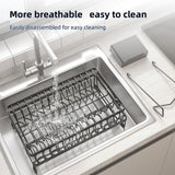 Dish Racks: CARLA HOME 2-Tier Dish Drying Rack with Drainage Tray, Utensil Holder, Cup Hooks & Cutting Board Rack for Kitchen (Black)
