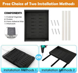 Desk Accessories: CARLA HOME Pack Pull Out Cabinet Organizer Expandable for Cabinets with Adjustable Slide Out Shelves and Easy Installation (Black)