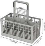 Dishwashers: CARLA HOME 8 Slot Universal Dishwasher Cutlery Basket with Handle and Lid which Fits Most Brands (240mm X 135mm X 122mm)