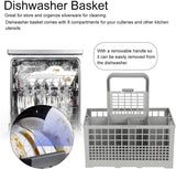 Dishwashers: CARLA HOME 8 Slot Universal Dishwasher Cutlery Basket with Handle and Lid which Fits Most Brands (240mm X 135mm X 122mm)