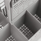 Dishwashers: CARLA HOME 8 Slot Universal Dishwasher Cutlery Basket with Handle and Lid which Fits Most Brands (240mm X 135mm X 122mm)