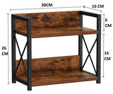 Kitchen & Bathroom DIY: CARLA HOME 2-Tier Countertop Shelf Organizer Rustic Wood Kitchen Spice Rack for Storage, Condiments & Cabinet Organization