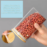 Food Storage: CARLA HOME 6 Pack Glass Storage Jars with Bamboo Lids for Kitchen Pantry, Pasta, Snacks, Cookies, Candy & More