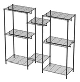 Clothing & Wardrobe Storage: CARLA HOME Heavy Duty Clothing Garment Rack Organizer with Hanging Rods & Storage Shelves for Clothes, Shoes & Wardrobe