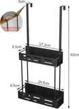 Kitchen & Bathroom DIY: CARLA HOME Over the Door 2-tier Shower Caddy Organizer Shelf with Hooks for Bathroom