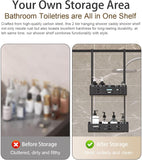 Kitchen & Bathroom DIY: CARLA HOME Over the Door 2-tier Shower Caddy Organizer Shelf with Hooks for Bathroom