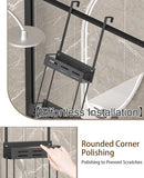 Kitchen & Bathroom DIY: CARLA HOME Over the Door 2-tier Shower Caddy Organizer Shelf with Hooks for Bathroom