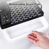 Dish Racks: CARLA HOME Kitchen Sink Caddy Organizer with Sponge, Soap & Brush Storage and Rag Rack, Drain Tray & Utensil Holder
