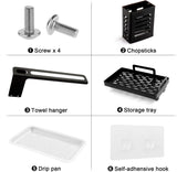 Dish Racks: CARLA HOME Kitchen Sink Caddy Organizer with Sponge, Soap & Brush Storage and Rag Rack, Drain Tray & Utensil Holder