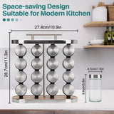 Kitchen & Bathroom DIY: CARLA HOME 20-Jar Spice Rack Organizer Storage for Kitchen Countertop or Cabinet
