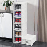 Storage Cabinets & Lockers: CARLA HOME 6-Tier Stackable Shoe Storage Box Organizer with Clear Door for Closet, Entryway or Cabinet
