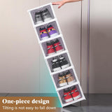 Storage Cabinets & Lockers: CARLA HOME 6-Tier Stackable Shoe Storage Box Organizer with Clear Door for Closet, Entryway or Cabinet