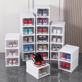 Storage Cabinets & Lockers: CARLA HOME 6-Tier Stackable Shoe Storage Box Organizer with Clear Door for Closet, Entryway or Cabinet