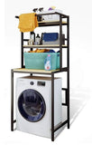 Laundry Storage: CARLA HOME 3-Tier Over Washing Machine Storage Rack Laundry Shelf Organizer for Bathroom or Toilet (Black)