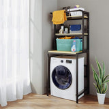 Laundry Storage: CARLA HOME 3-Tier Over Washing Machine Storage Rack Laundry Shelf Organizer for Bathroom or Toilet (Black)